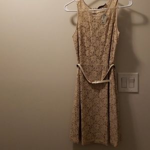 Beige lace dress